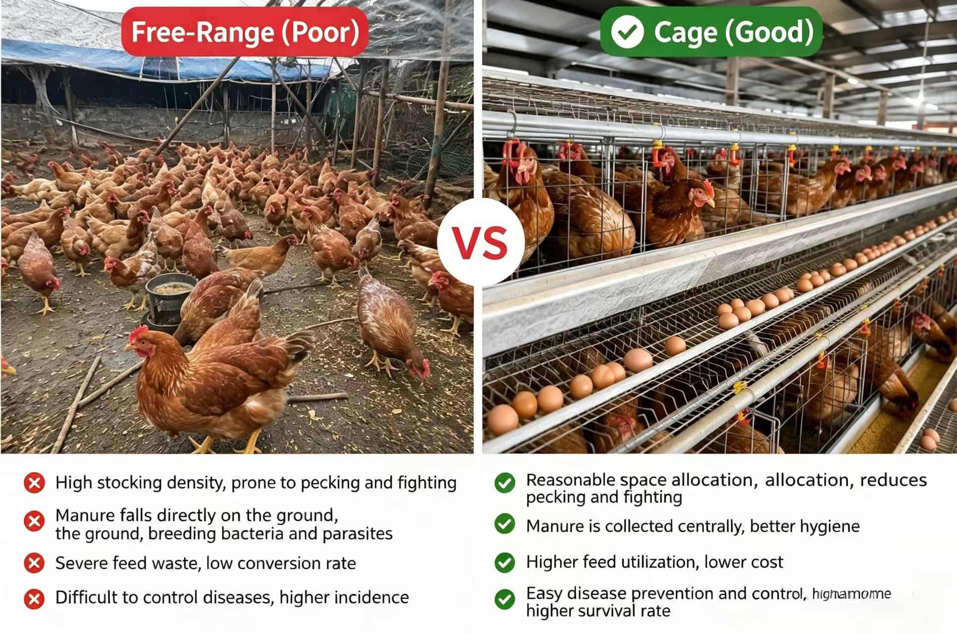 Free Range Broiler Farming vs H-Type Layered Cage Rearing: Why Upgrading to Cage System Boosts Farm 