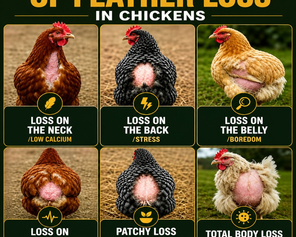 Patterns and Causes of Feather Loss in Chickens: Diagnose Problems by Bald Spots