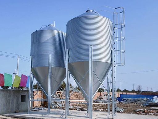 Dip Galvanized Steel High Strength Corrosion Resistant Poultry Feed Storage Bin Silo for Chicken 